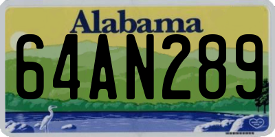 AL license plate 64AN289