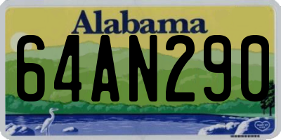 AL license plate 64AN290