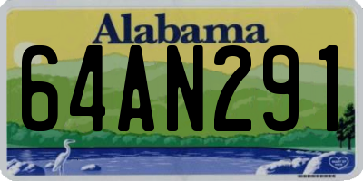 AL license plate 64AN291