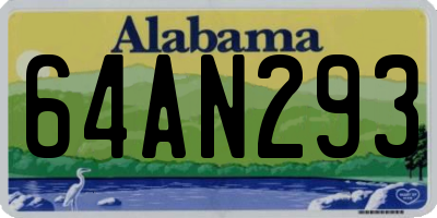 AL license plate 64AN293