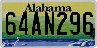 AL license plate 64AN296