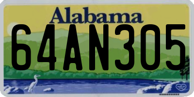 AL license plate 64AN305