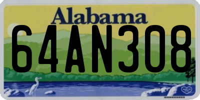 AL license plate 64AN308