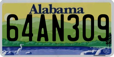 AL license plate 64AN309