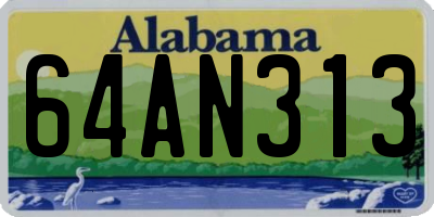 AL license plate 64AN313