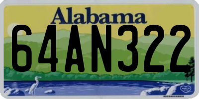 AL license plate 64AN322