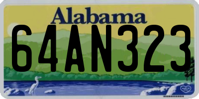 AL license plate 64AN323
