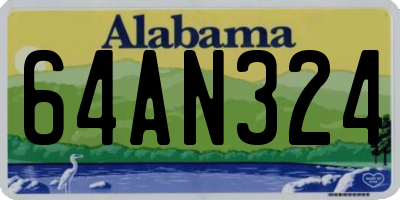 AL license plate 64AN324