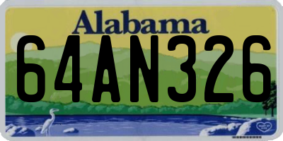 AL license plate 64AN326