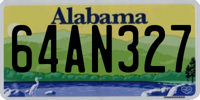 AL license plate 64AN327