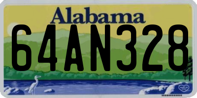 AL license plate 64AN328