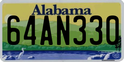 AL license plate 64AN330
