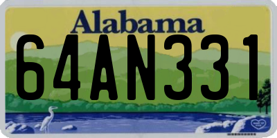 AL license plate 64AN331