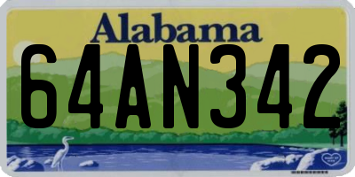 AL license plate 64AN342