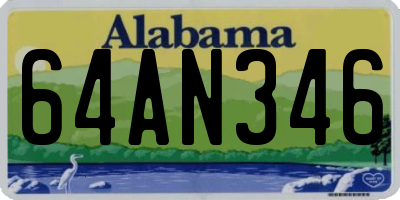 AL license plate 64AN346