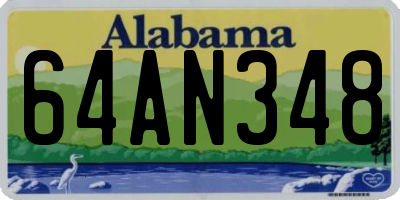 AL license plate 64AN348