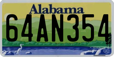AL license plate 64AN354