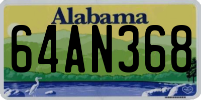 AL license plate 64AN368