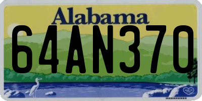 AL license plate 64AN370