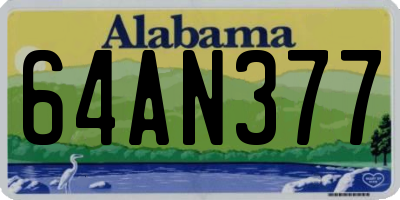 AL license plate 64AN377