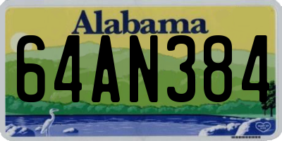 AL license plate 64AN384