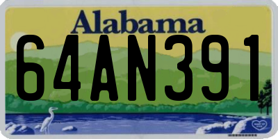 AL license plate 64AN391