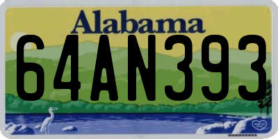 AL license plate 64AN393