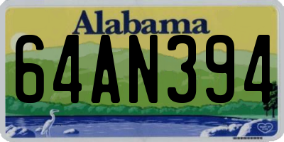 AL license plate 64AN394
