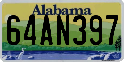 AL license plate 64AN397