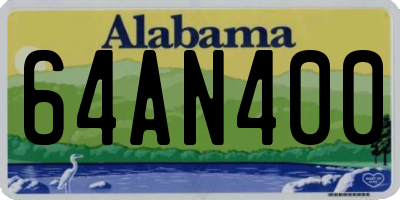 AL license plate 64AN400