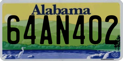 AL license plate 64AN402