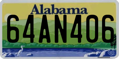 AL license plate 64AN406