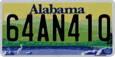 AL license plate 64AN410