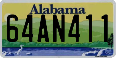 AL license plate 64AN411