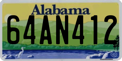 AL license plate 64AN412