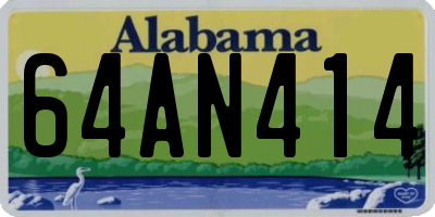AL license plate 64AN414