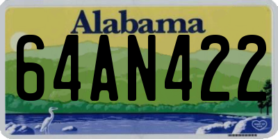 AL license plate 64AN422