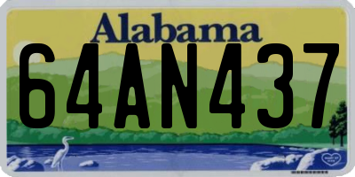 AL license plate 64AN437