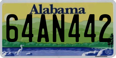 AL license plate 64AN442