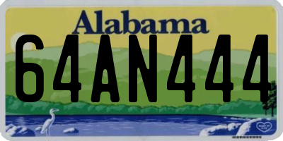 AL license plate 64AN444