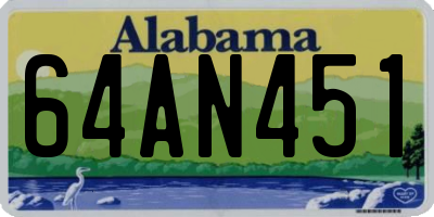 AL license plate 64AN451