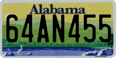 AL license plate 64AN455