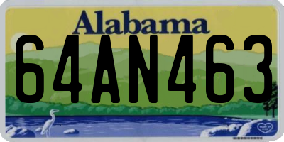 AL license plate 64AN463