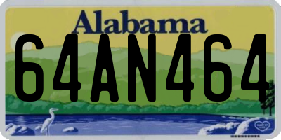AL license plate 64AN464