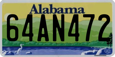 AL license plate 64AN472
