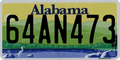 AL license plate 64AN473