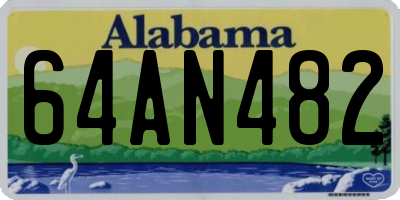 AL license plate 64AN482