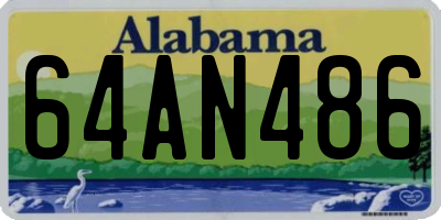 AL license plate 64AN486