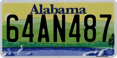 AL license plate 64AN487