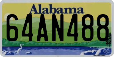 AL license plate 64AN488